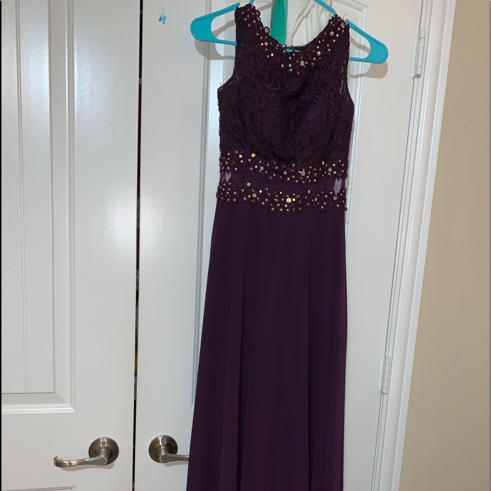 Beautiful deep purple prom dress